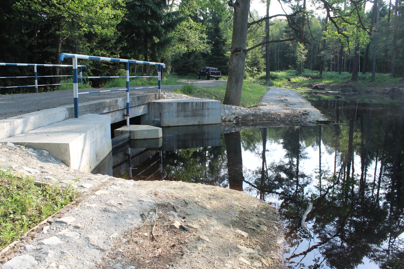 Zbiornik małej retencji Czerna w Leśnictwie Czerna oddz.452 (Fot. Wiesław Urbański)