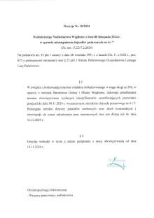 Decyzja Nr 18/2024 Nadleśniczego nadleśnictwa Węgliniec z dnia 08.11.2024 r. w sprawie udostępniania dojazdów pożarowych nr 6 i 7